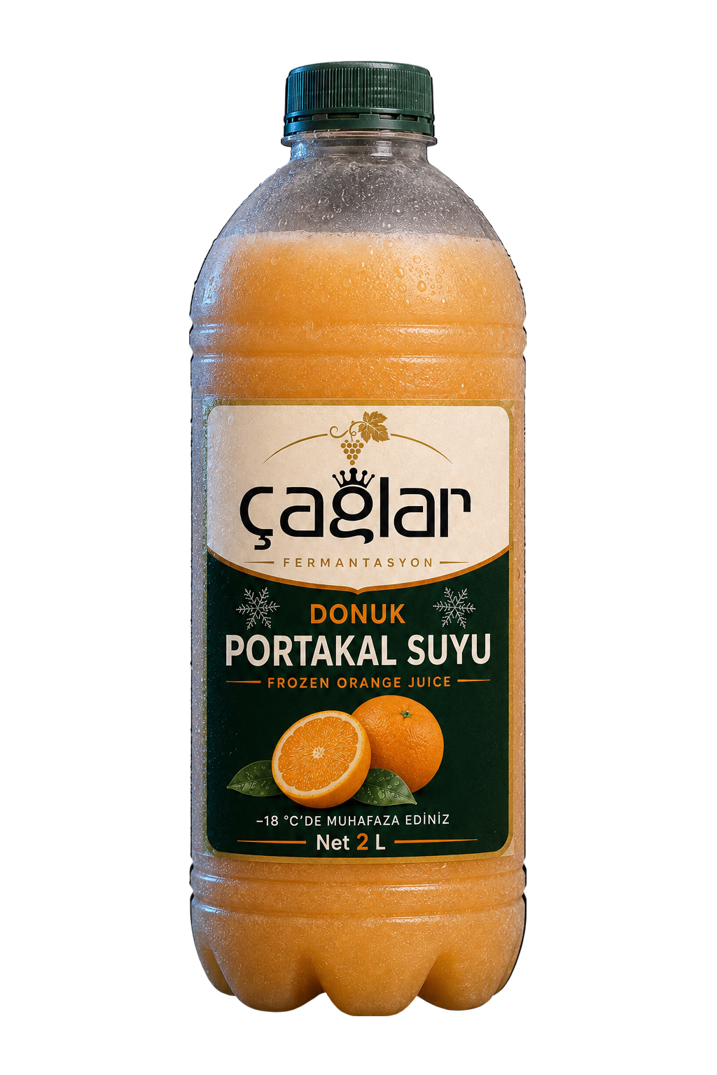 Çağlar Donuk Portakal Suyu 2 L şişesi